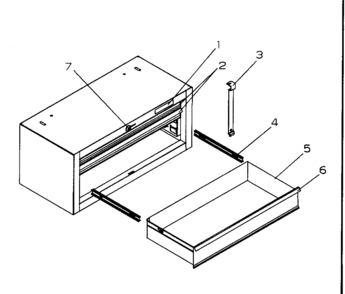 Cabinet Parts Diagram and Parts List for 706598840  Craftsman Tool Stand & Cart