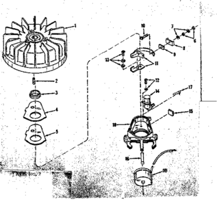 Magneto No. 27517 Diagram and Parts List for 14383001  Craftsman Engine