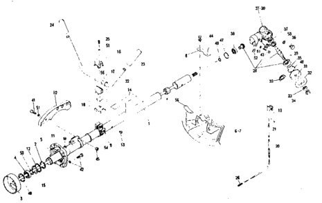 Handle Assembly Diagram and Parts List for 636796242  Craftsman Trimmer