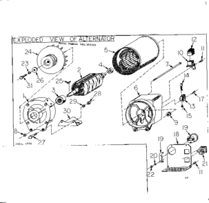 Part Location Diagram of B22695 Generac USE 79569 RECT