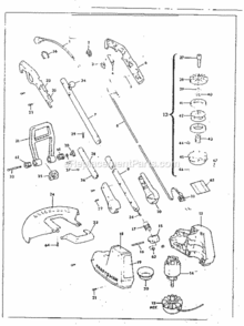 Page B Diagram and Parts List for 257796040  Craftsman Trimmer