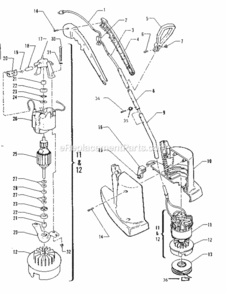 Part Location Diagram of GW-1593 MTD Bar-stop