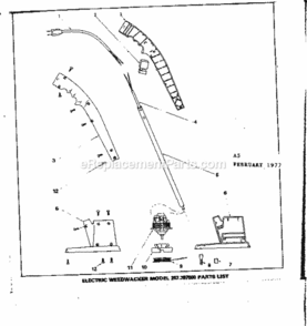 Page A Diagram and Parts List for 257797600  Craftsman Trimmer