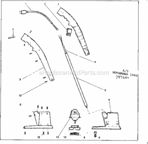 Page A Diagram and Parts List for 257797601  Craftsman Trimmer