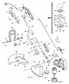 Page A Diagram and Parts List for 257798030  Craftsman Trimmer