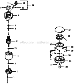 Page B Diagram and Parts List for 257798052  Craftsman Trimmer
