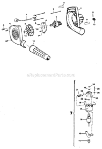 Page A Diagram and Parts List for 257798310  Craftsman Leaf Blower / Vacuum