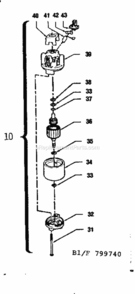 Page B Diagram and Parts List for 257799740  Craftsman Trimmer