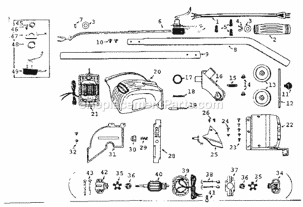 Part Location Diagram of 552 Craftsman Brush Holder Assembly
