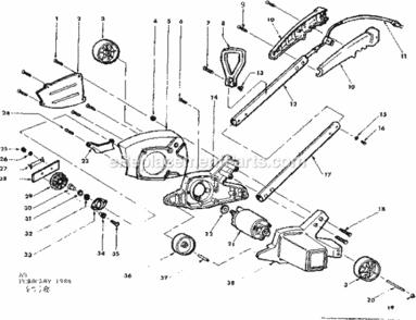 Page A Diagram and Parts List for 25785786  Craftsman Edger