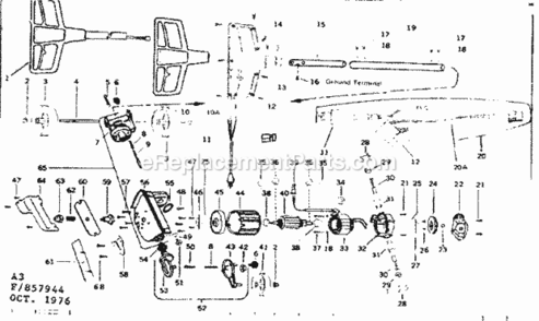 Page A Diagram and Parts List for 257857944  Craftsman Edger