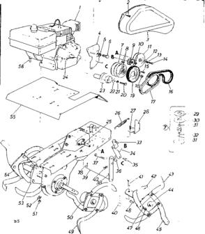 Part Location Diagram of 710-0573 MTD Screw-hex 5/16-18