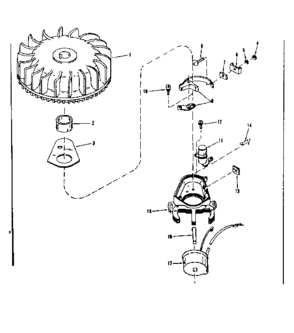 Magneto (wico Fw-2640) Diagram and Parts List for 143501090  Craftsman Engine