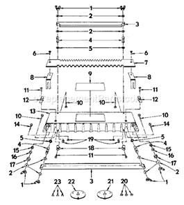 Unit Parts Diagram and Parts List for 25800BOXJOINTTEMPLATE  Craftsman Router