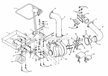 Page A Diagram and Parts List for 25826408  Craftsman Leaf Blower / Vacuum