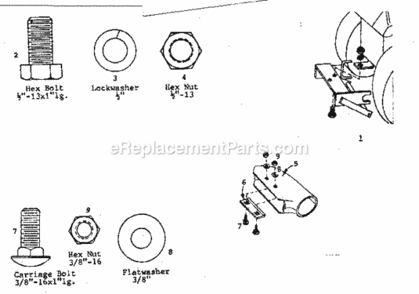 Page E Diagram and Parts List for 258264502  Craftsman Leaf Blower / Vacuum