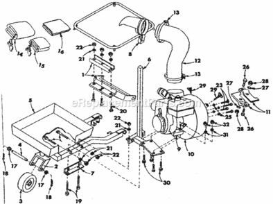 Page A Diagram and Parts List for 25826461  Craftsman Leaf Blower / Vacuum