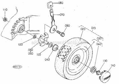 Page P Diagram and Parts List for 25962  Craftsman Lawn Mower