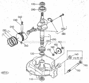 Page E Diagram and Parts List for 25962  Craftsman Lawn Mower