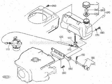 Page G Diagram and Parts List for 25962  Craftsman Lawn Mower