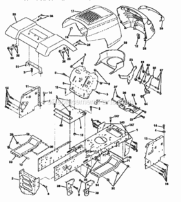 Part Location Diagram of 159530 Craftsman Chassis Assembly