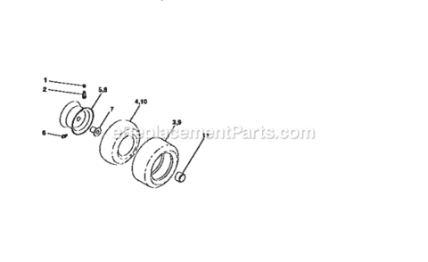 Page F Diagram and Parts List for 25991  Craftsman Lawn Tractor