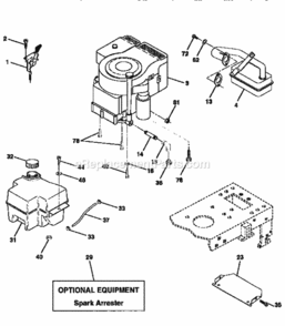 Part Location Diagram of 170551 Craftsman Throttle Choke Control