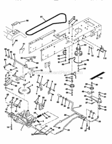 Page C Diagram and Parts List for 25996  Craftsman Lawn Tractor