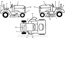 Page G Diagram and Parts List for 25996  Craftsman Lawn Tractor