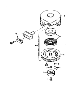 Rewind Starter No. 590420 Diagram and Parts List for 143561062  Craftsman Engine