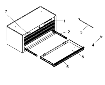 Toolbox Diagram and Parts List for 706619422  Craftsman Tool Stand & Cart