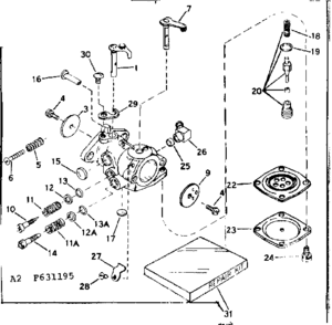 Replacement Parts Diagram and Parts List for 917351240  Craftsman Chainsaw