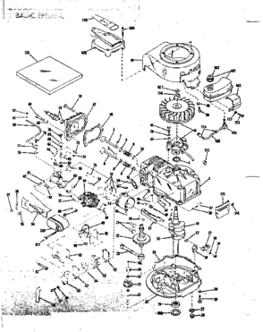 Basic Engine Diagram and Parts List for 14313251  Craftsman Engine