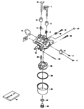 Replacement Parts Diagram and Parts List for 143951602  Craftsman Engine