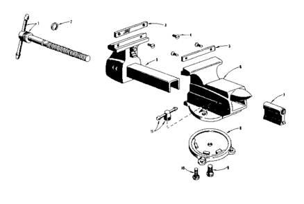 Unit Parts Diagram and Parts List for 50651810  Craftsman Vise