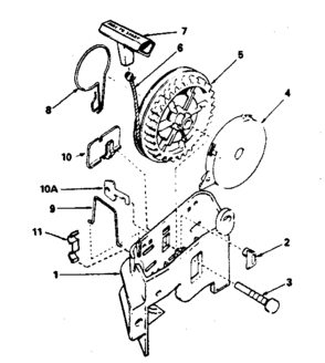 Rewind Starter No. 590531 Diagram and Parts List for 143384362  Craftsman Engine