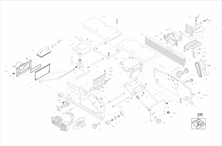 Diagram Diagram and Parts List for CMEW020 Type 1 Craftsman Planer Jointer