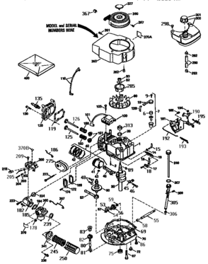 Replacement Parts Diagram and Parts List for 143953802  Craftsman Engine
