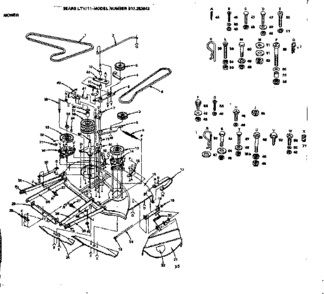 Mower Diagram and Parts List for 917252643  Craftsman Lawn Tractor
