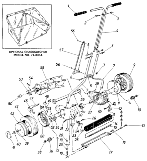 Part Location Diagram of 749-0301 Craftsman Lawn mower handle