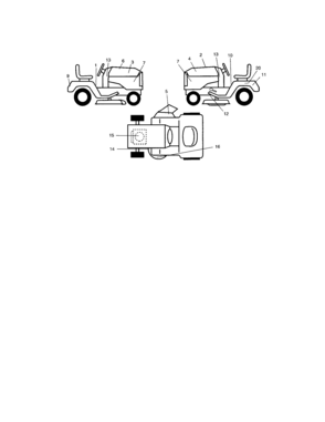 Decals Diagram and Parts List for 917273383  Craftsman Lawn Tractor