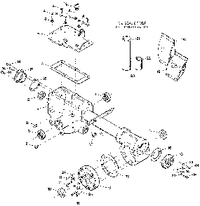 Transmission housing, covers, seals, gaskets & plugs Diagram and Parts List for 98729904  Craftsman Tiller
