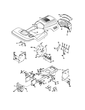 Chassis And Enclosures Diagram and Parts List for 917270680  Craftsman Lawn Tractor