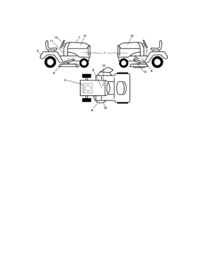 Decals Diagram and Parts List for 917287230  Craftsman Lawn Tractor