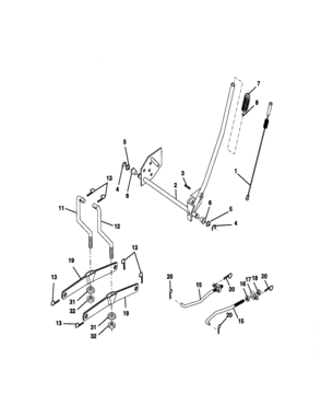 Lift Assembly Diagram and Parts List for 917271060  Craftsman Lawn Tractor