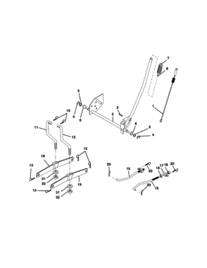 Lift Assembly Diagram and Parts List for 917270650  Craftsman Lawn Tractor