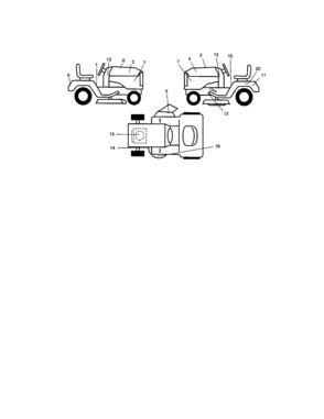Decals Diagram and Parts List for 917273401  Craftsman Lawn Tractor
