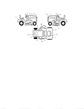 Decals Diagram and Parts List for 917273600  Craftsman Lawn Tractor