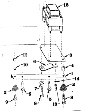 Reactor Assem. & Engine Mtg. Support Diagram and Parts List for 58031002  Craftsman Generator