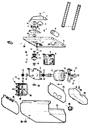 Chassis Assembly Parts Diagram and Parts List for 139663953  Craftsman Garage Door Opener